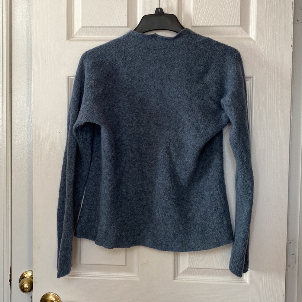 MaxMara Italy Light Blue Open Front Wool Cardigan Sweater - Picture 2 of 8